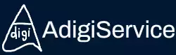 Addigi service logo on a dark blue background.